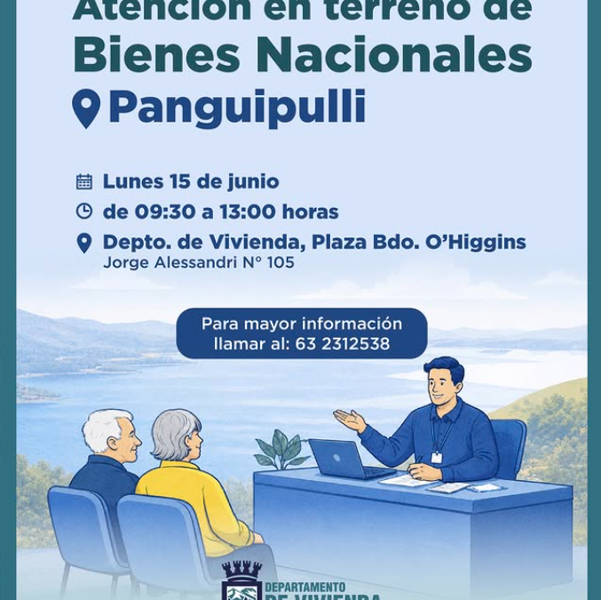 Bienes Nacionales realizará atención en terreno el próximo 15 de junio en Panguipulli