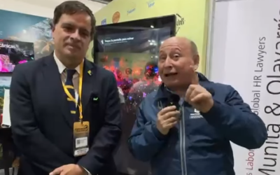 Matías Errázuriz, presidente de la Asociación de Industriales Mejillones, promociona el Destino Panguipulli Sietelagos en EXPONOR 2026