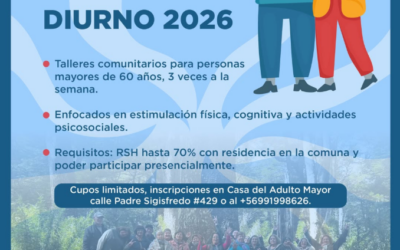 ¡Abiertas las inscripciones 2026 para el Programa Centro Diurno de Panguipulli!