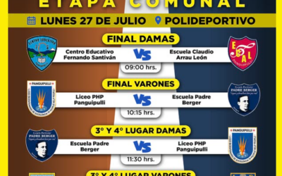 ¡Este lunes se juegan las finales comunales de voleibol de los Juegos Deportivos Escolares 2026!