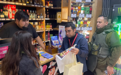 Fiestas Patrias seguras: campaña preventiva llegó a locales comerciales de Coñaripe